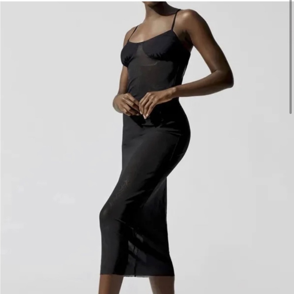 New Weworewhat Scoop Back Maxi mesh Dress XS